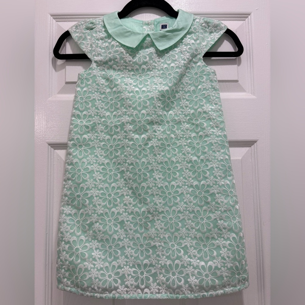 Jack by BB Dakota Mint Green Floral Lace Peter Pan Collar Dress